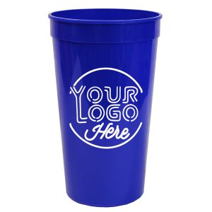 Logo Solid Stadium Cups (12 Oz.)